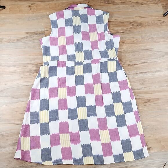 EUC Cotton Checkeredboard Passion Lilie Wrap Dress - Picture 8 of 8